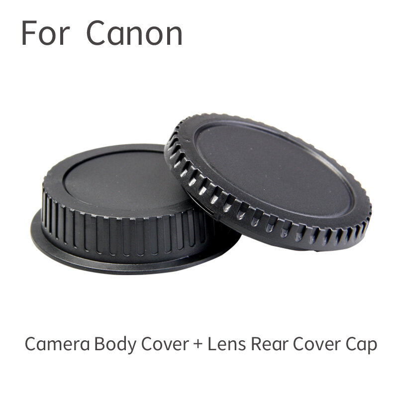 Cubierta del cuerpo de la cámara Canon EOS + tapa de la cubierta trasera de la lente para Canon EOS mount EF 5D II III 7D 70D 700D 550D 600D 800D 60D 80D