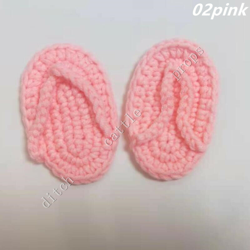 Bayi Baru Lahir Fotografi Alat Peraga Kapas Crochet Sandal