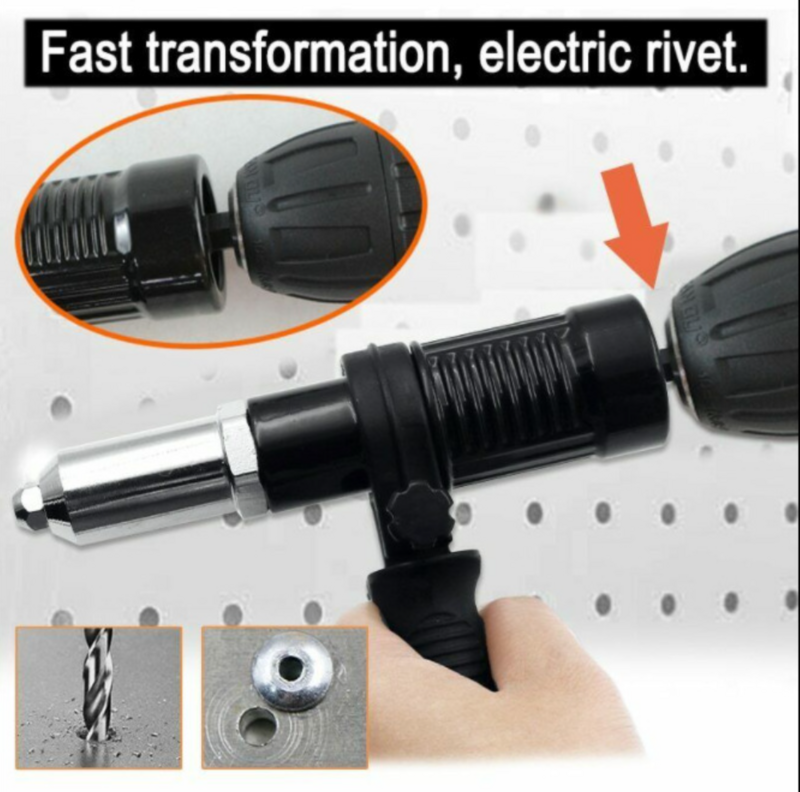 1セット電気リベット銃リベット挿入コードレスドリルアルミリベットナットリベッター挿入爪工具や入浴の供給