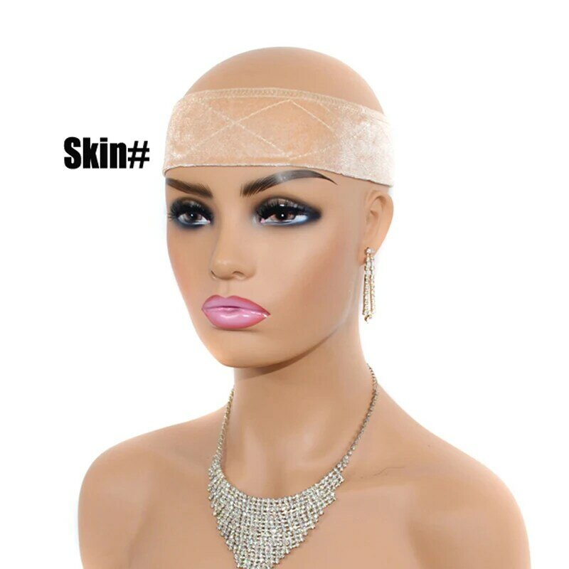Peruca de veludo apertos cabeça banda para as mulheres confortável ajustável não deslizamento peruca aderência bandana para peruca acessórios para o cabelo