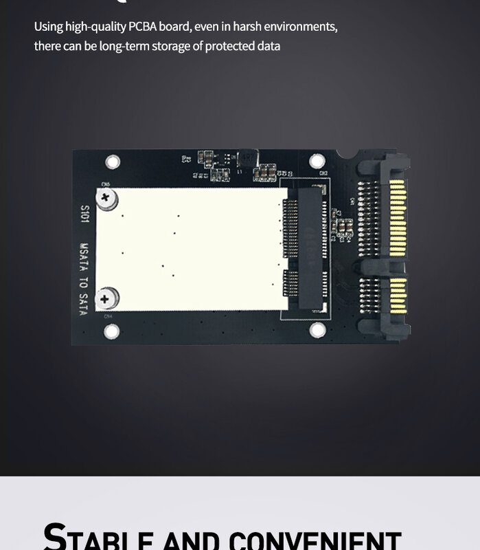 ZOMY 2.5 ''MSATA ไปยัง SATA Hard Disk สำหรับแล็ปท็อป SSD Adapter Converter Card อุปกรณ์เสริมภายใน Ssd กรณีสำหรับแล็ปท็อป