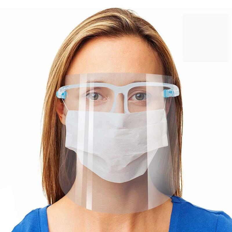 1 Pc Sicherheit Transparent Klar PET Anti-Fog Anti-Speichel Full Face Schild Augen Gesicht Schutzbrille Gläser rahmen Visier Hüte