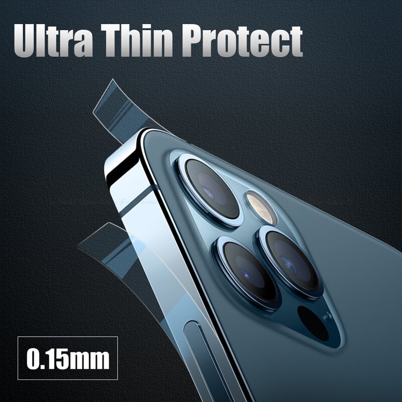 ฟิล์มป้องกันขอบไฮโดรเจลใสสติกเกอร์คาร์บอนไฟเบอร์สำหรับ iPhone 15 14 PLUS 13 12 PRO MAX กรอบขนาดเล็ก