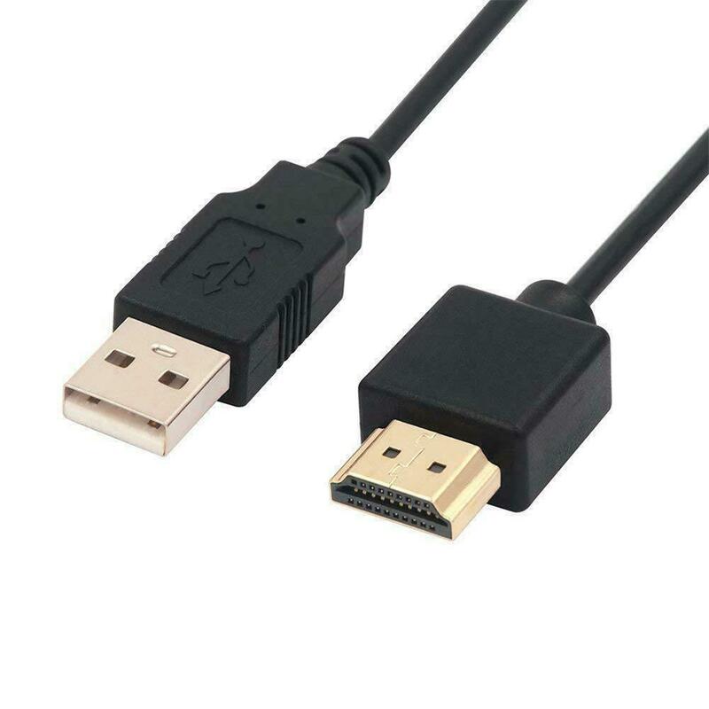 Ordenador portátil de PVC Cable de alimentación USB a HDMI macho a macho Dispositivo inteligente carga adaptador de Cable divisor