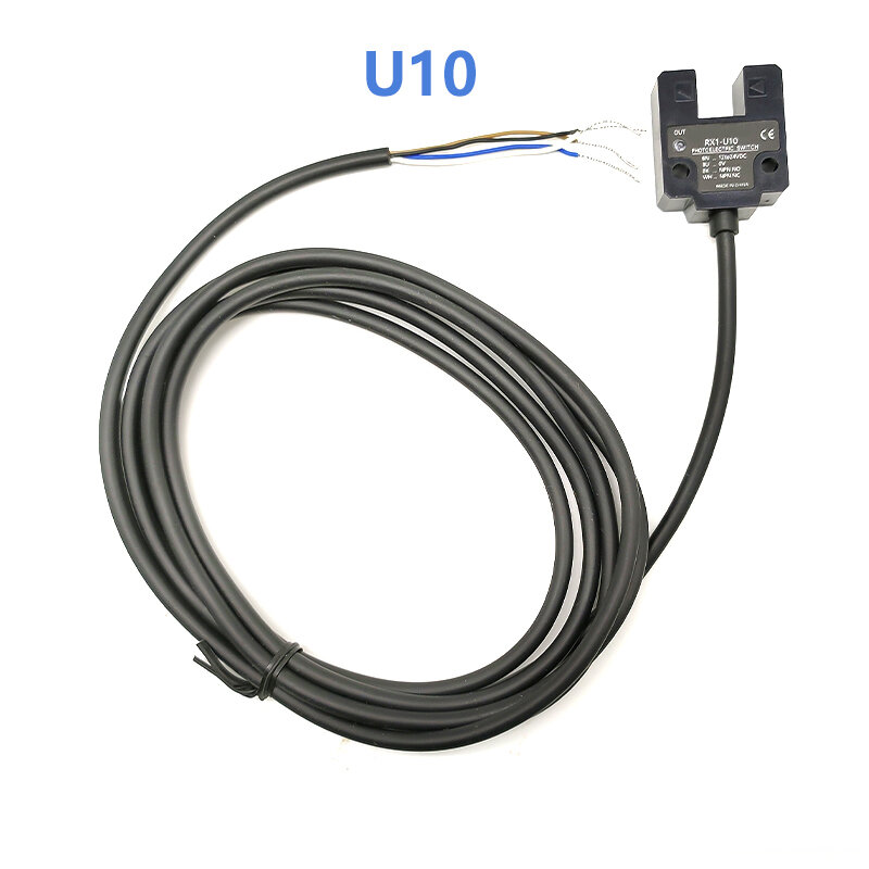 Taidacent-Sensor de nivel fotoeléctrico IR NPN con ranura en U, cuatro cables, 12 ~ 24V, normalmente abierto/normalmente cerrado, ranura ancha de 10/15mm