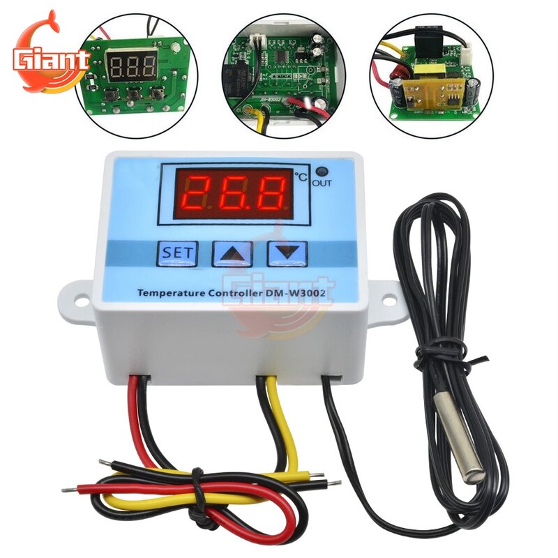 DTC1201 AC 110V 220V termostat czujnik NTC cyfrowy wyświetlacz WiFi regulator temperatury elektroniczny cyfrowy termoregulator W3001
