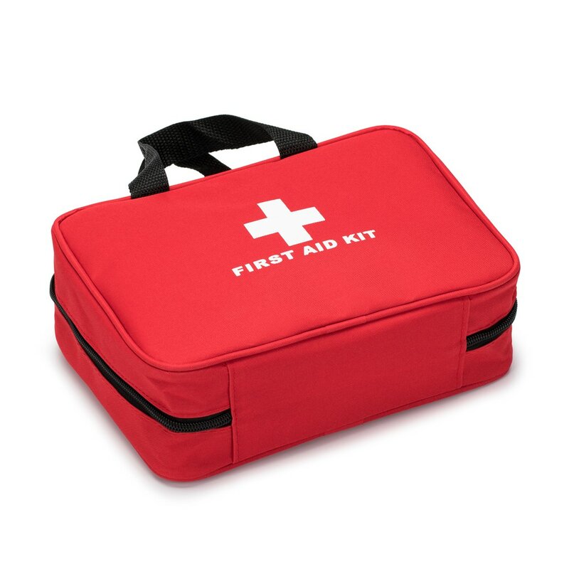 Bolsa de primeros auxilios roja, divisores de sección de bolsa de primeros auxilios, Estuche De Viaje médica, almacenamiento de medicina para coche y hogar