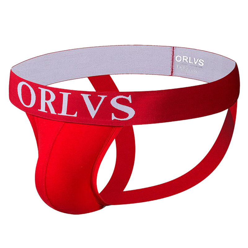 ORLVS-Roupa Interior Masculina em Malha, Cuecas Sexy, Bolsa Jockstrap, Calcinhas de Algodão, Tangas para Homens Gays, Cuecas com Corda