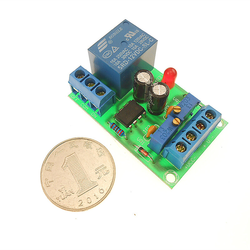 Dc 12v carregador de bateria de lítio placa de controle de carregamento automático controlador módulo placa de proteção relé