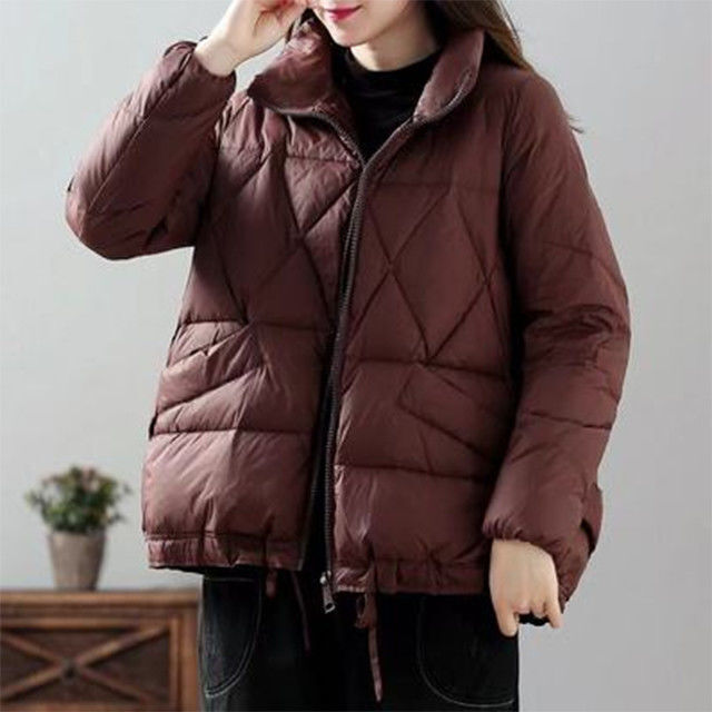 Chaqueta de plumón de pato para mujer, abrigo informal, holgado y grueso, estilo Harajuku coreano, Ku228, novedad de invierno, 2021