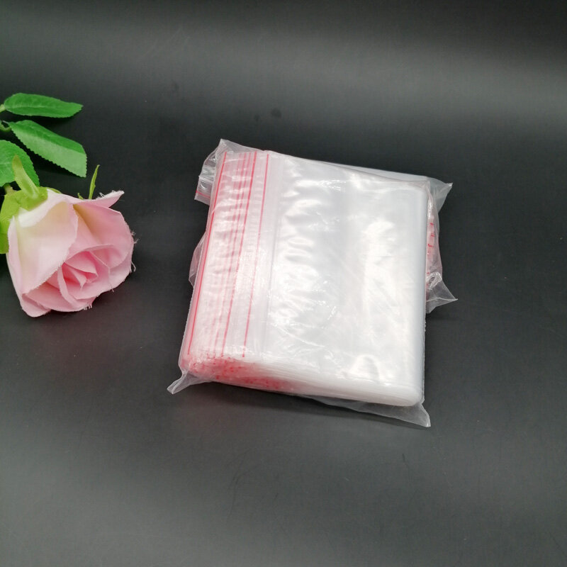 100 pçs plástico ziplock saco de jóias para o natal aniversário presente de casamento saco de embalagem reclosable zip lock saco de plástico armazenamento