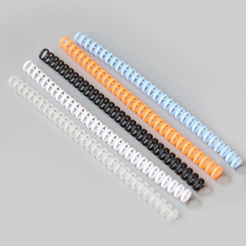 5pcs 30 Hole Loose-leaf Plastic Binding Ring Spring Spiral Rings Office Supplies For Kid Paper Notebook  Office Supplies