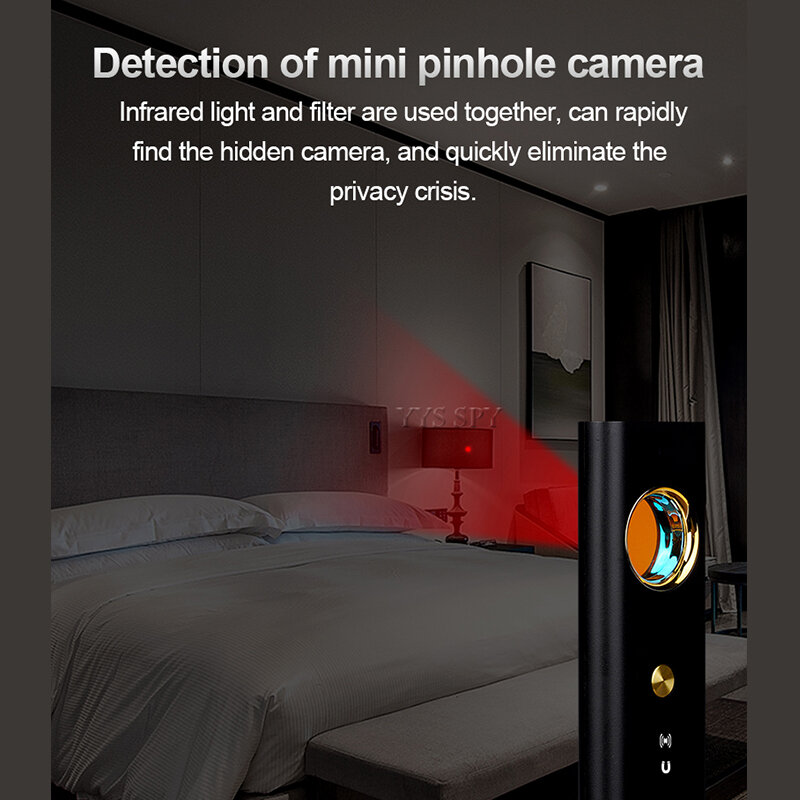 Mini Anti Spy RF Detector Bug Hidden Camera Portable Camara Espia WIFI Phone Signal Magnetic GSM GPS Tracking Gadgets Finder