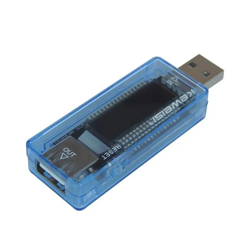 Mini pantalla LCD portátil de 0,91 pulgadas, capacidad de carga USB, Detector de voltaje de corriente, multímetro