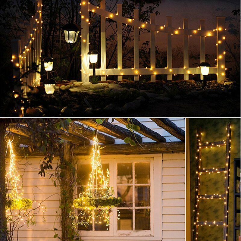 2m/3m/5m luzes da corda de fadas a pilhas luz de natal led luzes de fadas 2022 ano novo decoração de festa de natal ornamento