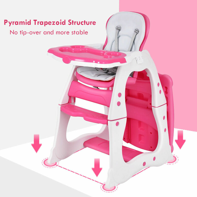 3 In 1 Kinderstoel Convertible Spelen Tafel Seat Booster Peuter Baby Lade