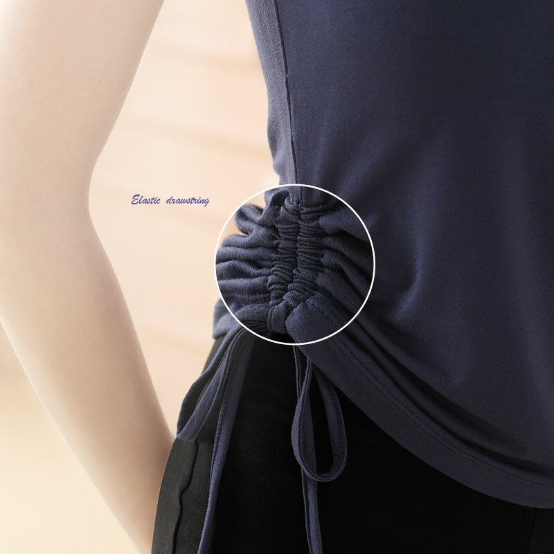 Ballet topos adulto ballet cordão bandagem topos modal manga curta v pescoço topos dança camiseta mulher dancewear treinamento terno
