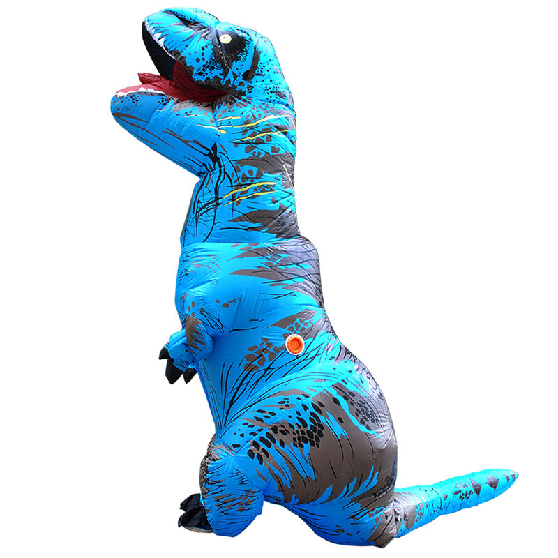 풍선 공룡 의상 T-렉스 코스프레 애니메이션 블로우 업 파티 할로윈 의상, 여자 남자 아이 성인 키즈 마스코트