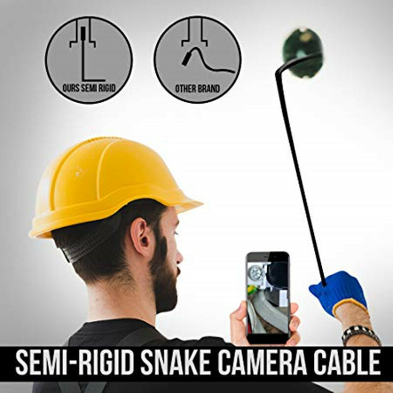 Caméra endoscopique HD 2MP 1080P, objectif 8mm, avec lumière Led, câble serpent, pour téléphone Android, Mini caméra d'inspection de Tube