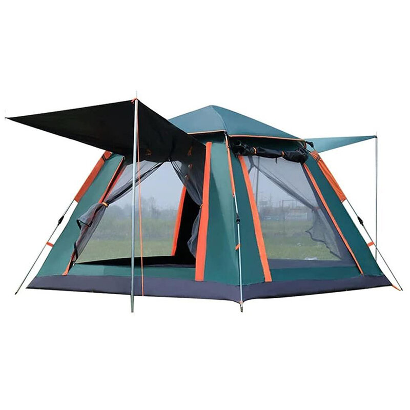 4-6 Persoons Campingtent Automatische Snelopen Tent Buiten Regenvlieg Waterdichte Tent Familie Instant Opstelling Tent Met Carring Tas