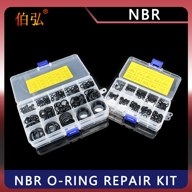 Kit di riparazione O-ring in gomma siliconica nitrilica in scatola valvola di tenuta del rubinetto macchina impermeabile kit combinato guarnizione resistente all'olio-.-