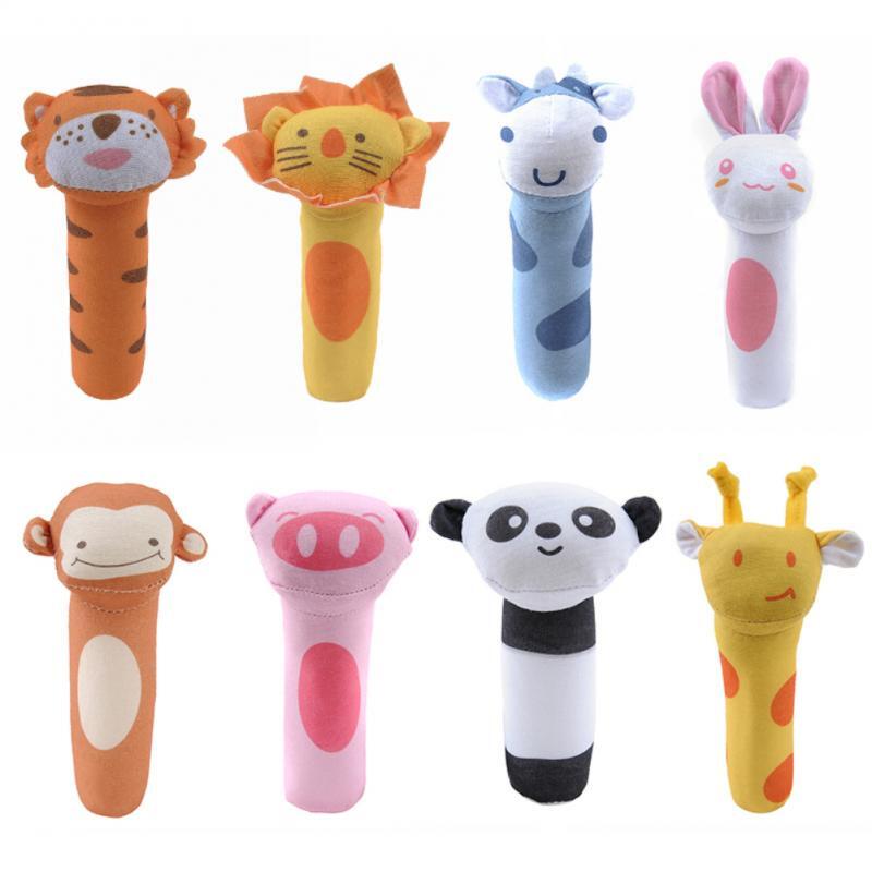 1pc Rattles For Kids Baby Toys Educational Toy Development Children Sticks Cute Crib Mobile Bed Bell Newborn Panda monkey