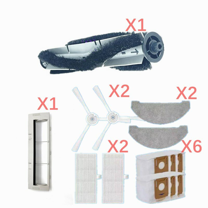 Filtre HEPA pour aspirateur Arnagar S8 Pro, brosses latérales, sac à poussière, pièces de rechange, accessoires d'origine