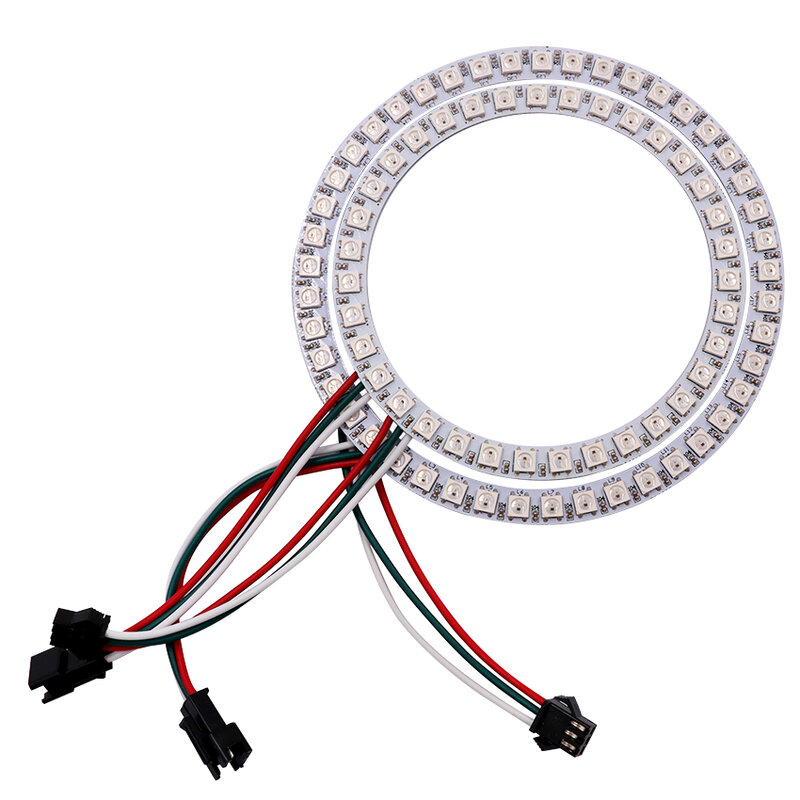 5 فولت بكسل حلقة مصابيح LED مستديرة دائرة عنونة WS2812B SK6812 كامل اللون RGB LED وحدات 1/8/12/16/24/32/40/48/60/241 Led