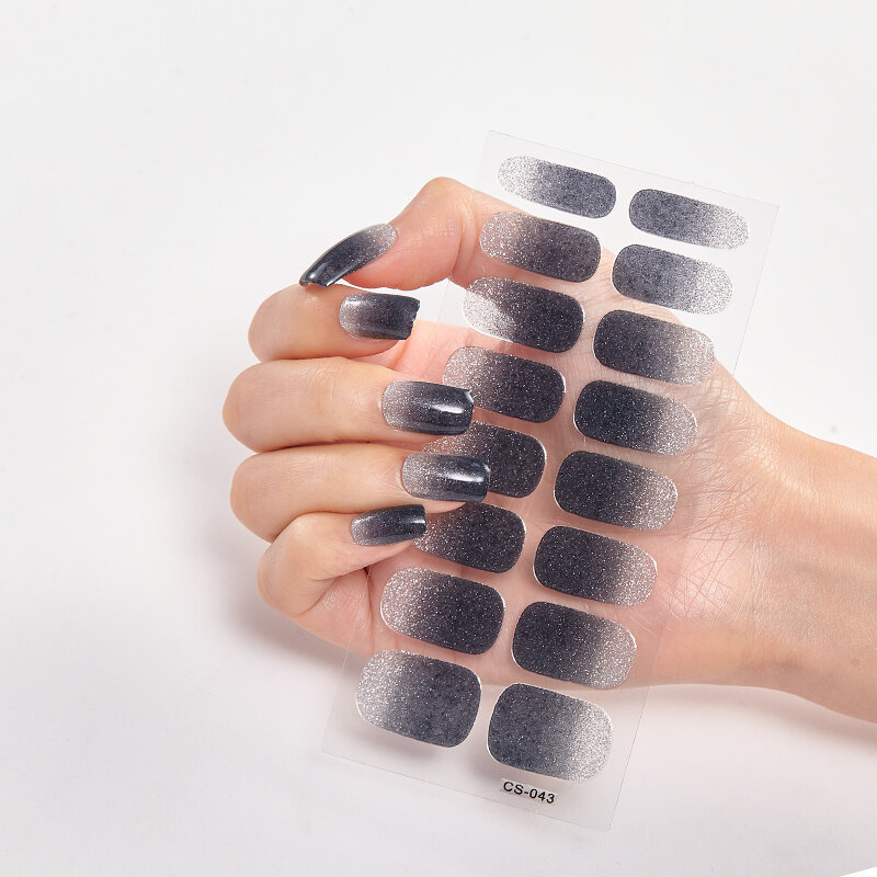 Pegatinas de papel de aluminio para decoración de uñas, adhesivos autoadhesivos de diseño minimalista, Serie de lentejuelas y purpurina, 2020