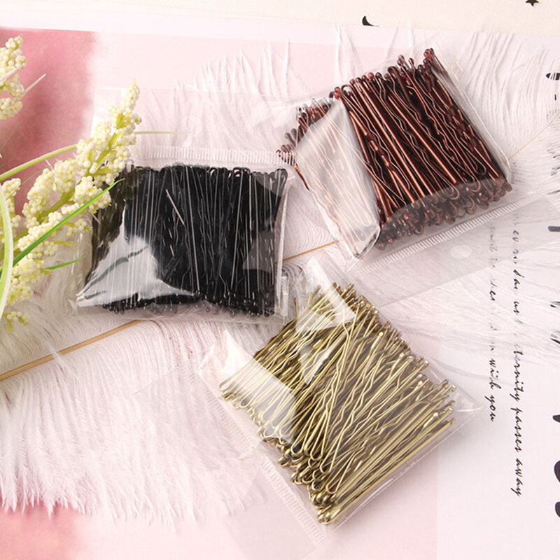 50 Pcs 4 Colors 5cm Hair Clip Lady Hairpins Curly Wavy Grips Hairstyle Hairpins Women Bobby Pins Styling Hair Accessories
