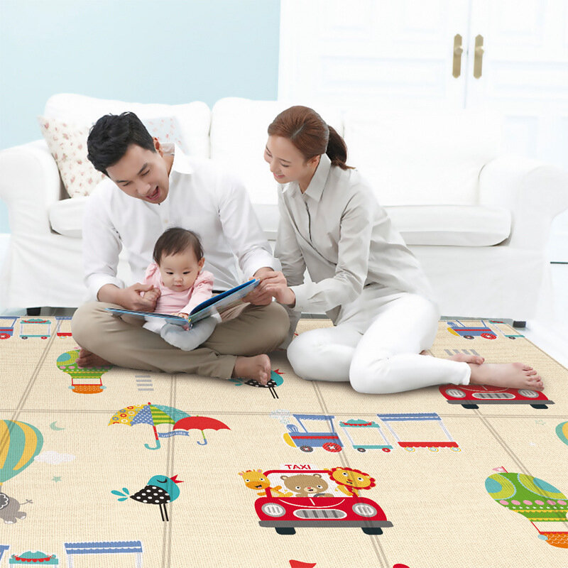 Tapis pliable pour jeux de bébé, puzzle éducatif pour enfants, tapis de marche pour la garde, jouets 180x100c