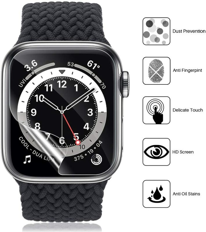Film Hidrogel Lembut untuk Apple Watch Seri 7 45 Mm Pelindung Layar Ultra-tipis Penutup untuk Apple Watch7 41Mm 45 Mm I Watch 7