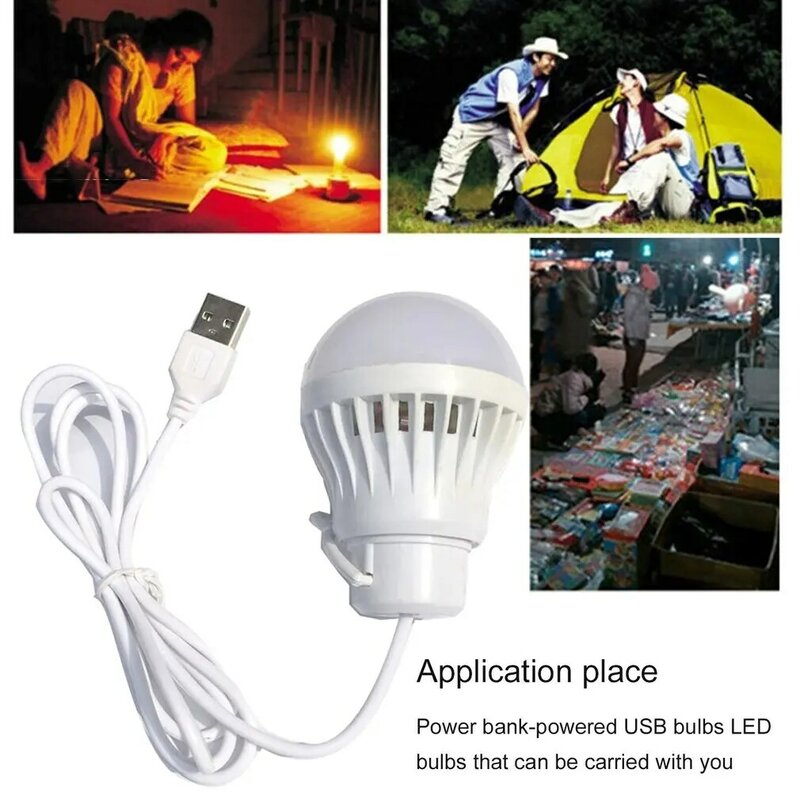 Linterna portátil para acampada, luz de 1,2 m, Bombilla USB de 5W/7W, multiherramienta al aire libre para acampar, 5V, LED para tienda de campaña, equipo de senderismo, Lámpara USB