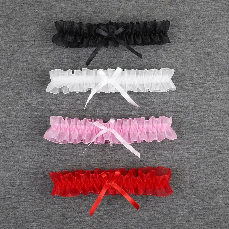 Wedding Bridal Garter for Women Sexy Lace Ribbon Bowknot Princess Leg Foot Ring Stretch Prom Garter Lingerie Accessories