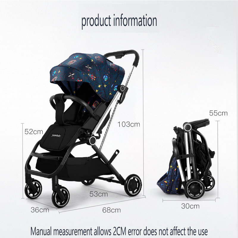 2021 novo carrinho de bebê alta paisagem carrinhos reclináveis carrinho de bebê dobrável babys bassinet puchair recém-nascido