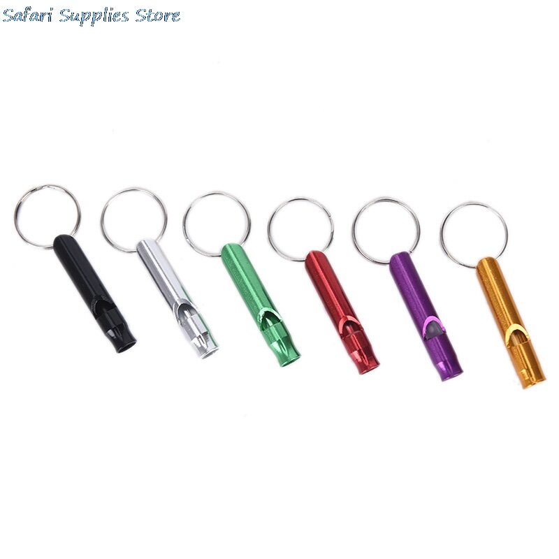New 1Pcs Outdoor Metal Multifunction Whistle Pendant With Keychain Keyring For Outdoor Survival Emergency