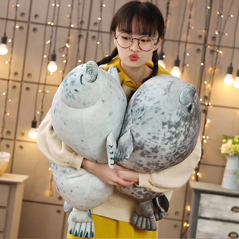High Quality 80cm Sea Lion Plush Toys 3D Novelty Throw Pillows Soft Seal Plush Stuffed Plush House warming Party Hold Pillow