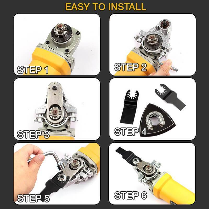 Angle Grinder Modified Oscillating Tool Grooving Machine Adapter Conversion Universal Head Kit For 100 Model Woodworking Tools