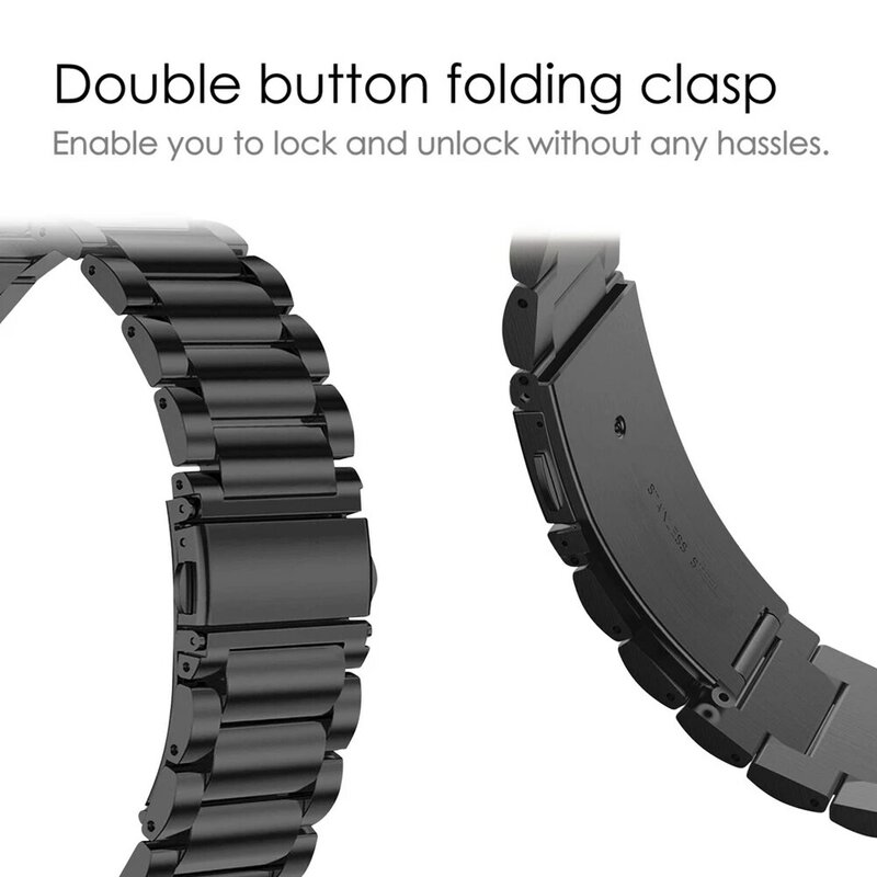 متوافق مع Huawei Watch GT 2 Band 22 مللي متر Classic ، سوار من الفولاذ المقاوم للصدأ لساعة Huawei GT/Samsung Gear S3