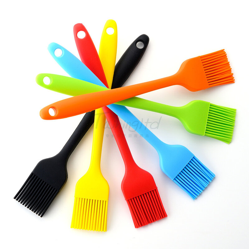 Silicone Spatula Barbeque Brush Cooking BBQ Heat Resistant Oil Condiment Brushes Kitchen Bar Cake Baking Tools Utensil Supplies