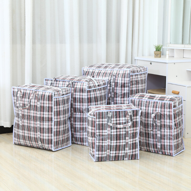 대용량 휴대용 PP 짠 가방 가정용 퀼트 보관 가방 방진 및 방습 학생 기숙사 이동 포장