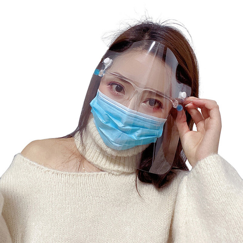 Ochronna przezroczysta osłona twarzy maska bezpieczeństwa izolacja osłona przeciwsłoneczna ochraniacz na twarz