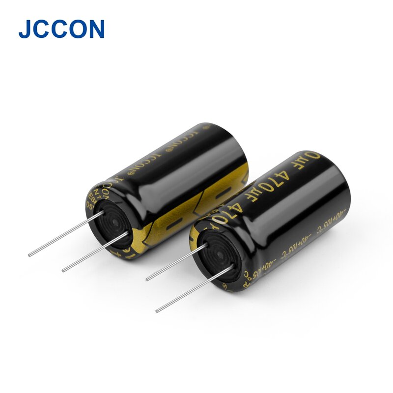 10 قطعة JCCON ألومنيوم مُكثَّف كهربائيًا 160V470UF 18x35 مكثفات مقاومة منخفضة ESR منخفضة التردد 470 فائق التوهج