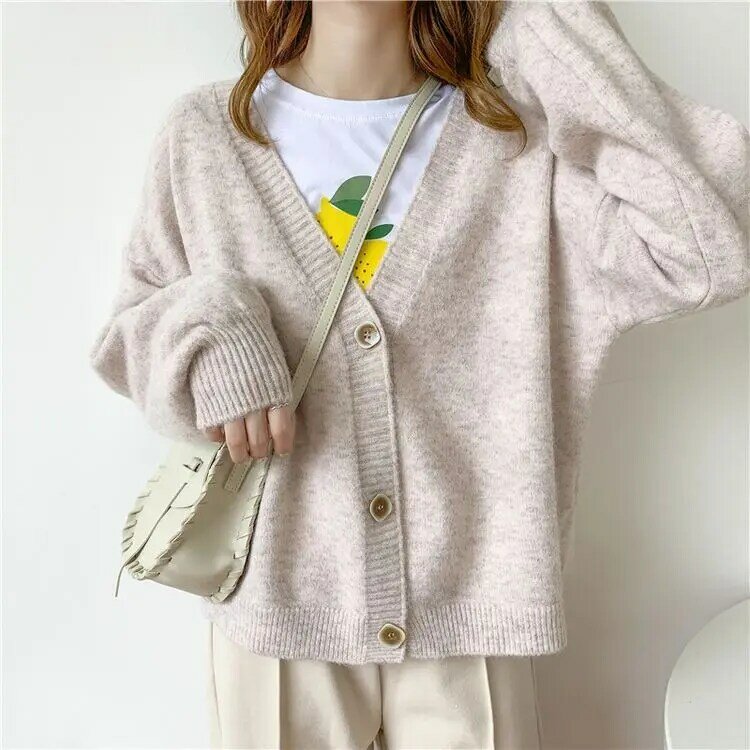 H.SA damskie swetry rozpinane wiosna solidne kaszmir sweter płaszcz Chic koreański styl kardigany w stylu Casual Roupa kurtka sueters mujer