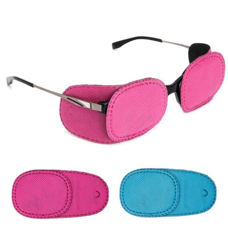 Parches de Ojos de ambliopía para niños, estuche de gafas de visión correctiva, reutilizable, suave, para tratar el estrabismo, 6 unidades
