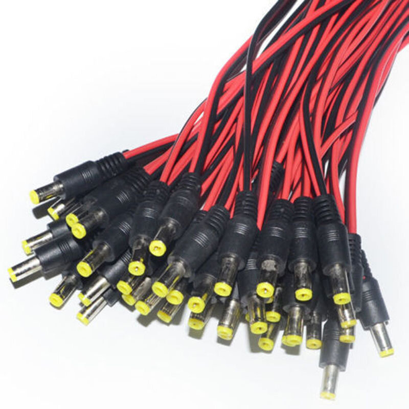 5 Paare 5,5x2,1mm Gleichstromst ecker Stecker und Buchse Gleichstromst ecker Pigtail-Stecker Kabel für CCTC-Kamera LEDs Zubehör