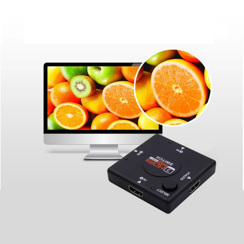 Conmutador Compatible con HDMI, 3 puertos, 3 en 1, KVM Switch 1080P, Mini adaptador divisor para XBOX 360, PS3, HDTV STB DVD