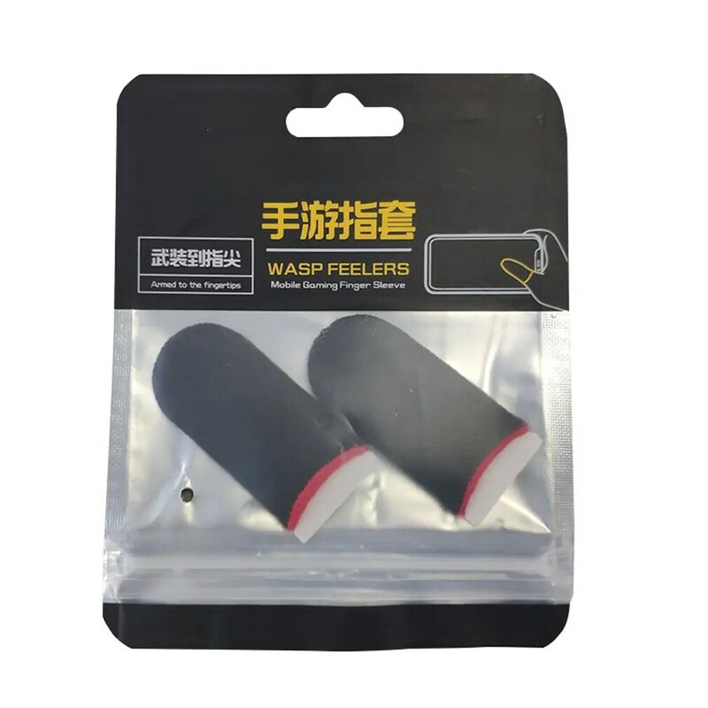2 Pcs Anti-slip Gaming Finger Cot 18-pin Carbon Fiber Anti-schweiß Nicht-slip Hohe empfindlichkeit Fingerlinge