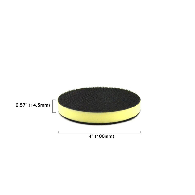 POLIWELL – tampon de Protection de Surface en PU, 4 pouces, 1 pièce, disque de ponçage à crochet et boucle, tampons de support pour outils rotatifs électriques