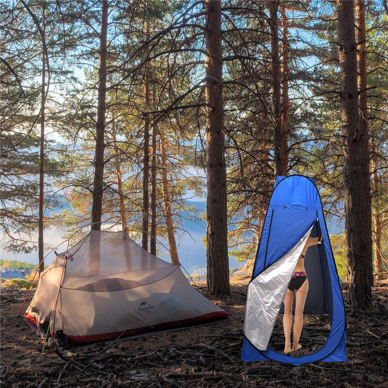 팝업 샤워 인스턴트 휴대용 텐트 쉼터 화장실 해변 캠핑 야외 탈의실, 그린 블루